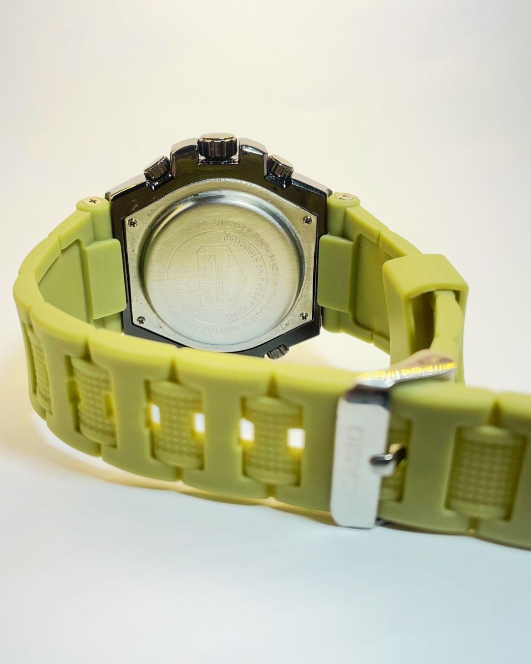 G-Style GST-W300 (Beige) - backside veiw Rubber Straps β Elegant, Comfortable & Premium | FineOclock