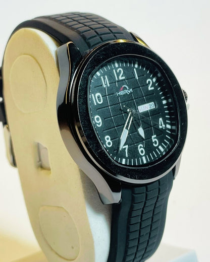 Hervi Black Edition Rubber Straps – Elegant, Comfortable & Premium | FineOclock