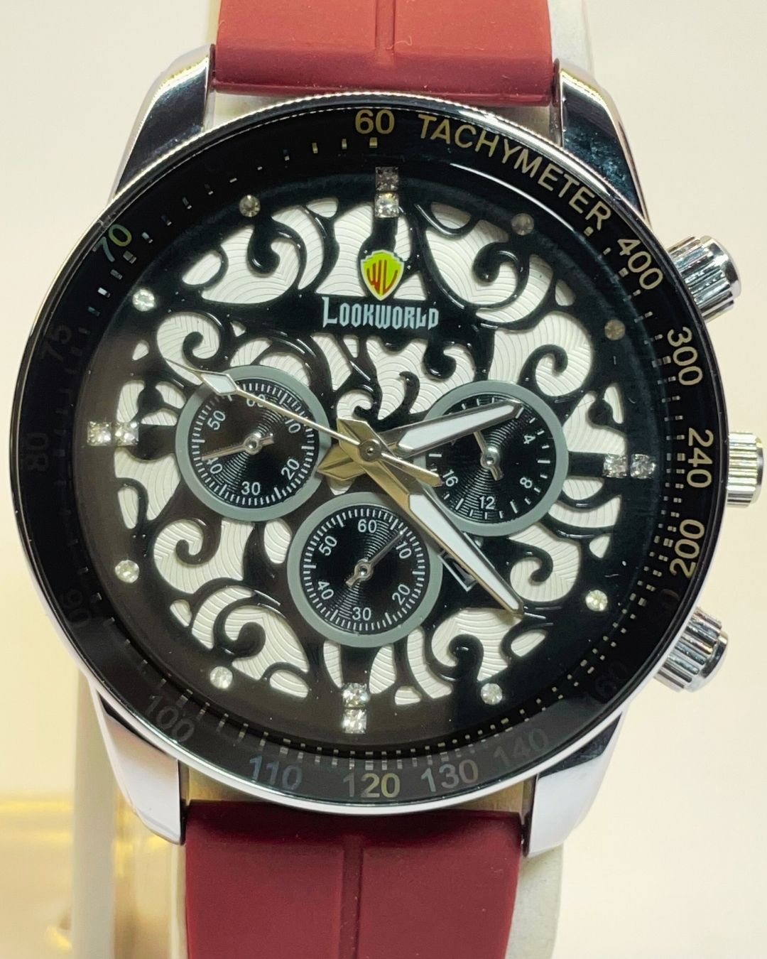 Lookworld Maroon Edition Rubber Straps – Elegant, Comfortable & Premium | FineOclock