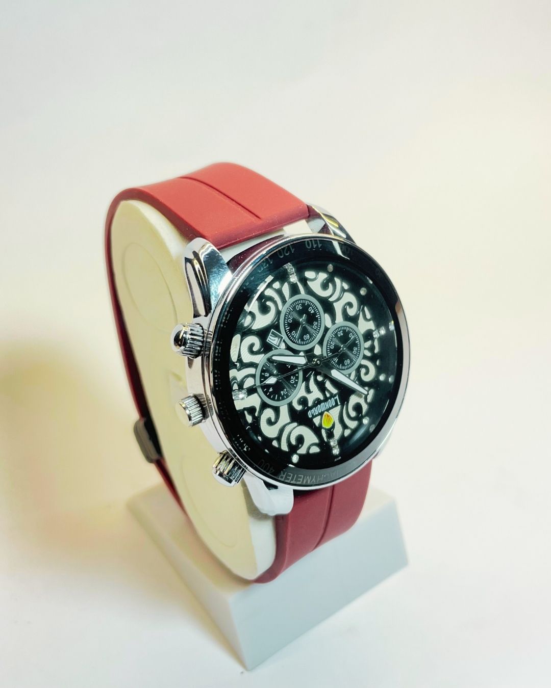 Lookworld Maroon Edition Rubber Straps – Elegant, Comfortable & Premium | FineOclock