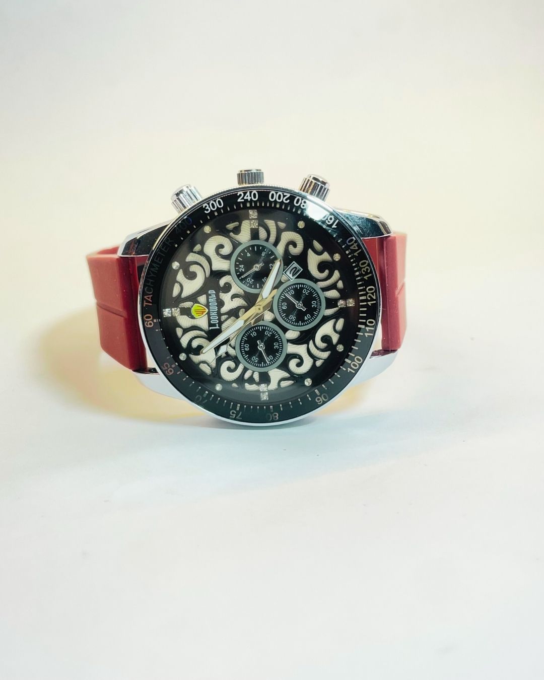 Lookworld Maroon Edition Rubber Straps – Elegant, Comfortable & Premium | FineOclock