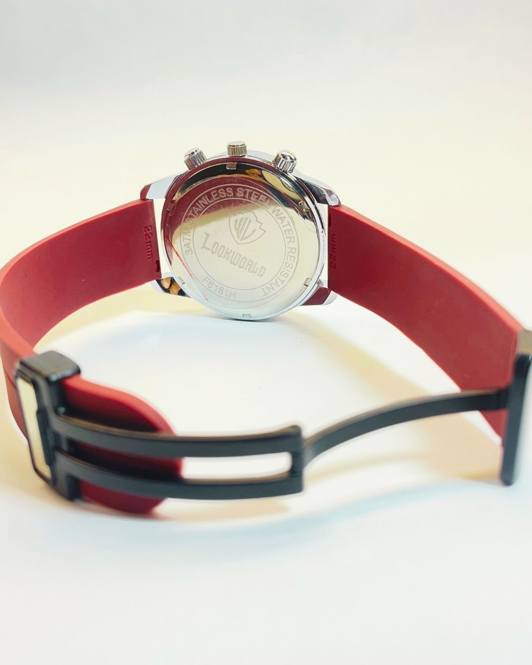 Lookworld Maroon Edition Rubber Straps – Elegant, Comfortable & Premium | FineOclock