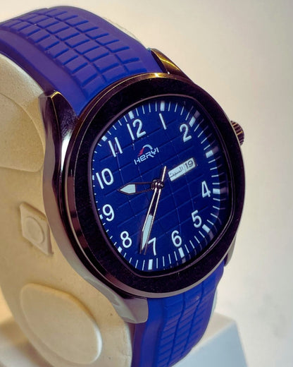 Hervi Blue Edition Rubber Straps – Elegant, Comfortable & Premium | FineOclock