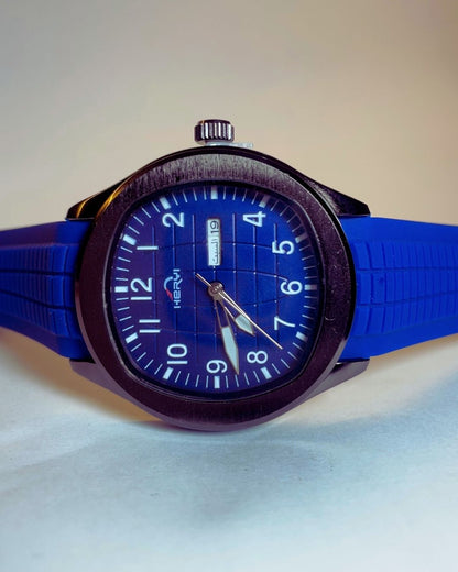 Hervi Blue Edition Rubber Straps – Elegant, Comfortable & Premium | FineOclock