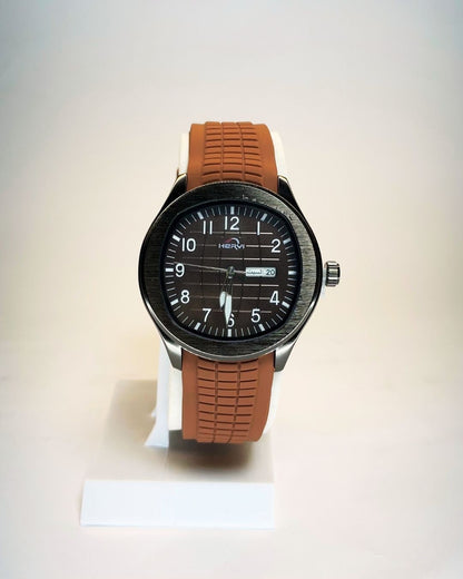 Hervi Brown Edition Rubber Straps – Elegant, Comfortable & Premium | FineOclock