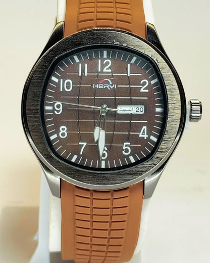 Hervi Brown Edition Rubber Straps – Elegant, Comfortable & Premium | FineOclock
