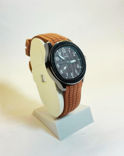 Hervi Brown Edition Rubber Straps – Elegant, Comfortable & Premium | FineOclock