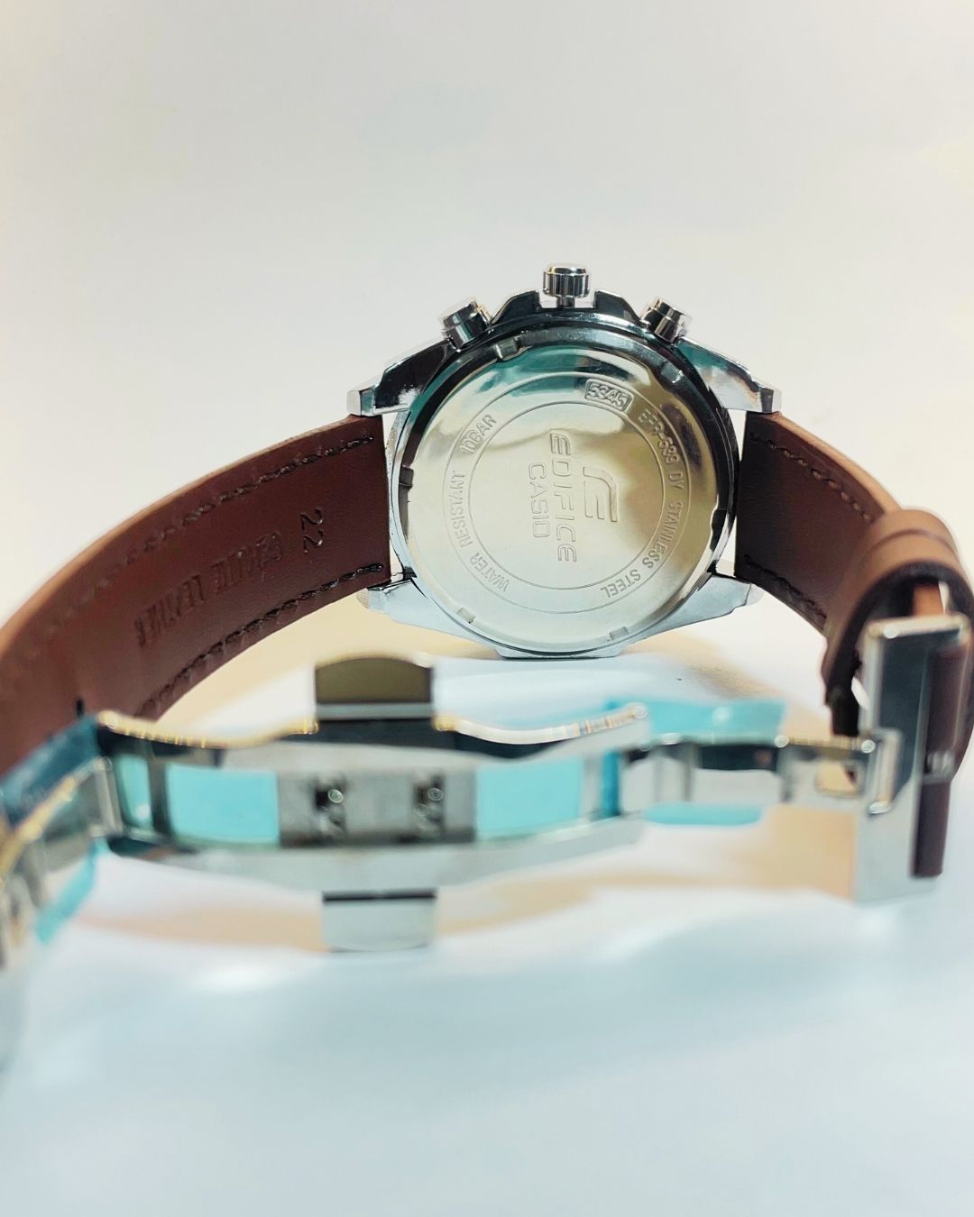 Edifice Casio EFR-539 (Dark Brown) Leather Straps – Elegant, Comfortable & Premium | FineOclock