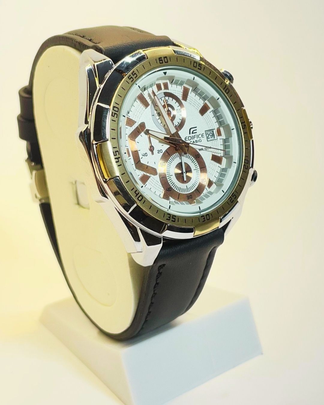 Edifice Casio EFR-539 (Black) Leather Straps – Elegant, Comfortable & Premium | FineOclock