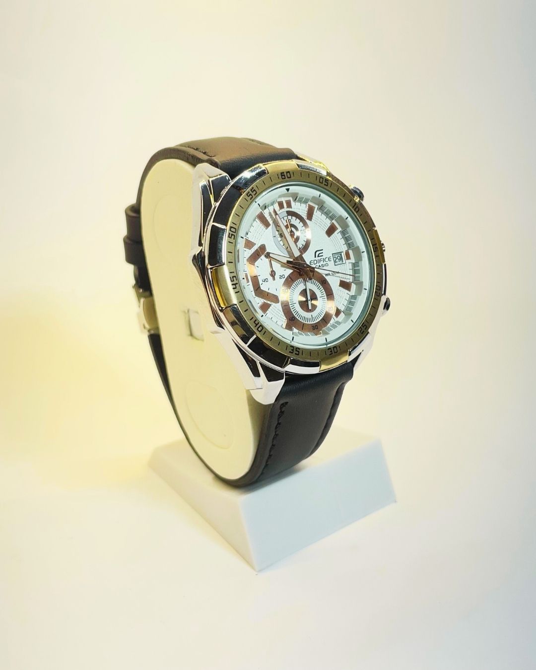 Edifice Casio EFR-539 (Black) Leather Straps – Elegant, Comfortable & Premium | FineOclock