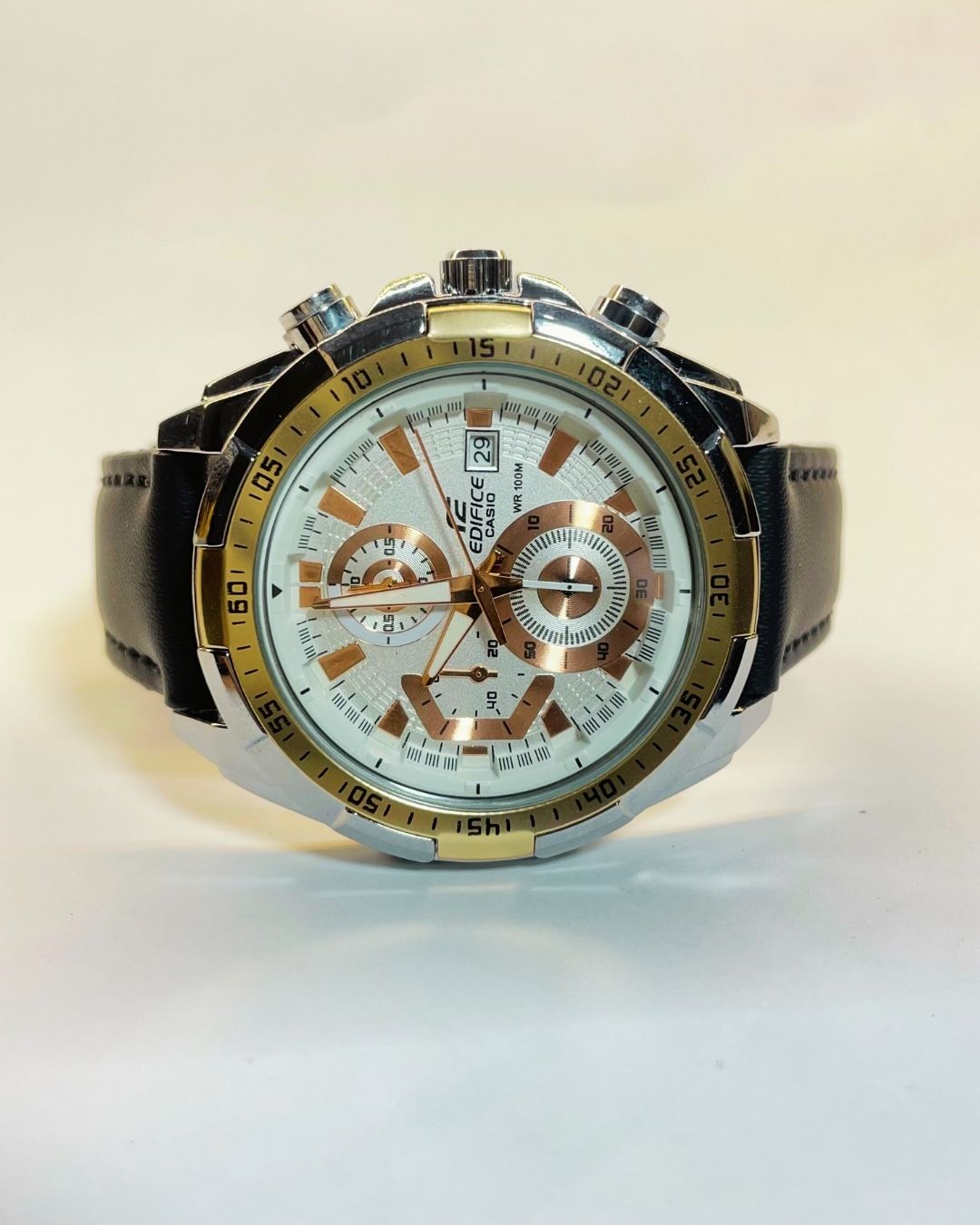 Edifice Casio EFR-539 (Black) Leather Straps – Elegant, Comfortable & Premium | FineOclock