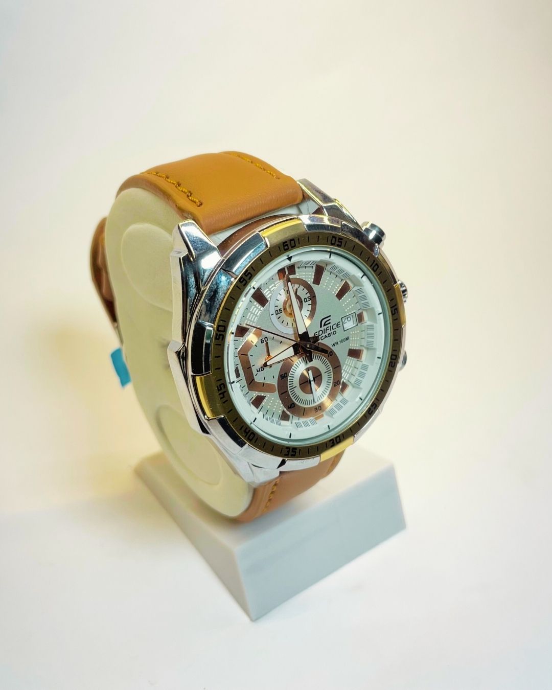 Edifice Casio EFR-539 (Brown) Leather Straps – Elegant, Comfortable & Premium | FineOclock