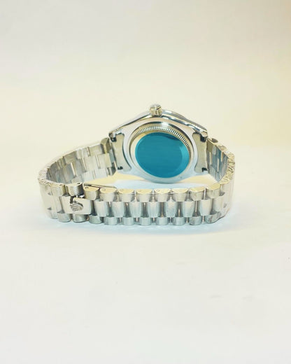 Rolex-Inspired Silver Watch with Emerald Green Dial Stainless Steel – Elegant, Comfortable & Premium | FineOclock