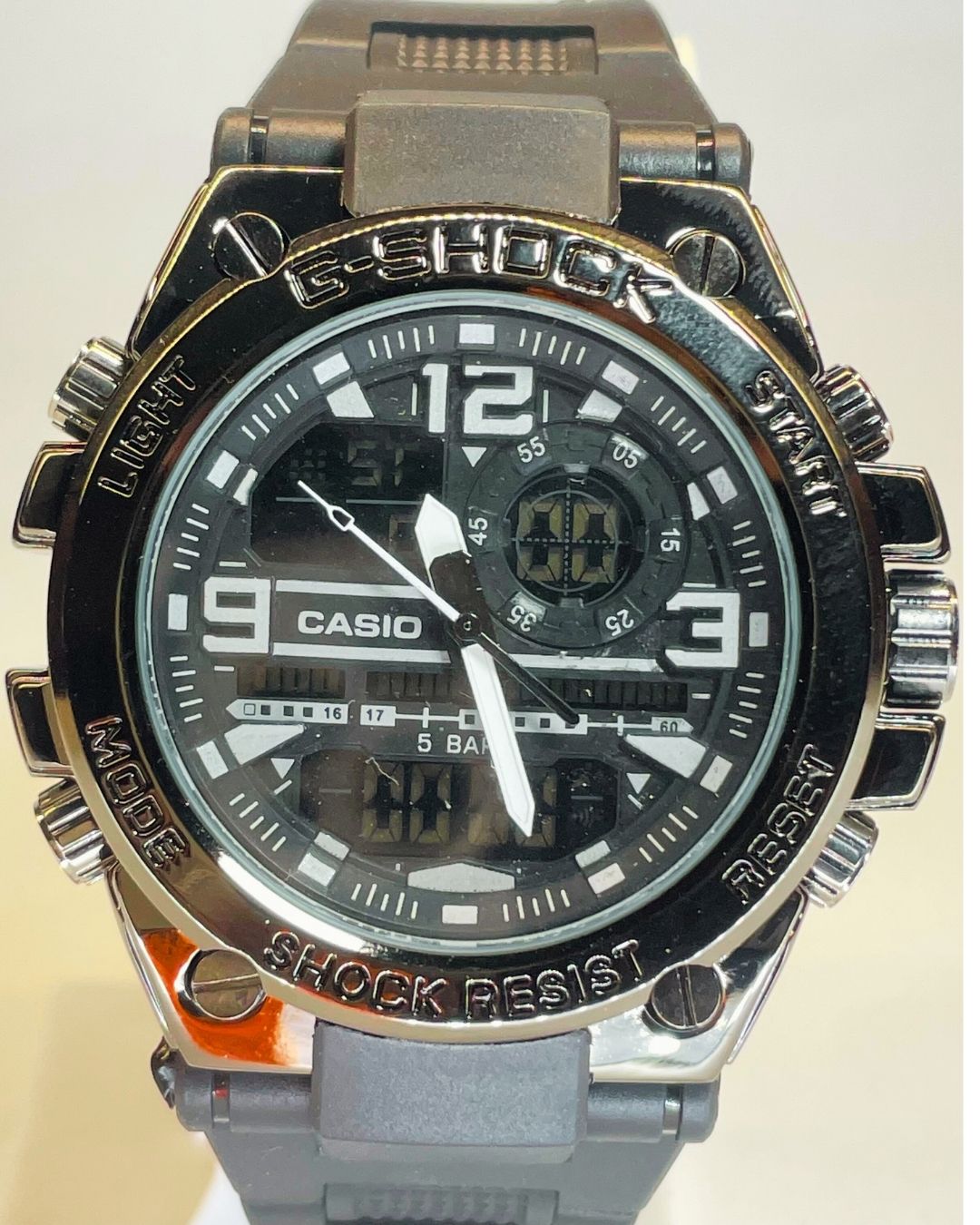 G-style GST-W300 (Black) Rubber Straps – Elegant for men, Comfortable & Price less ,  daily wears | FineOclock