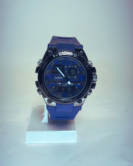 G-Style GST-W300 (Blue) Rubber Straps – Elegant, Comfortable & Premium | FineOclock