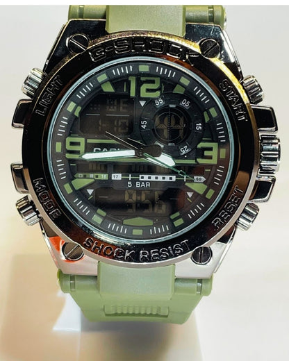 military-green-sports-watch-front-view Rubber Straps – Elegant, Comfortable & Premium | FineOclock